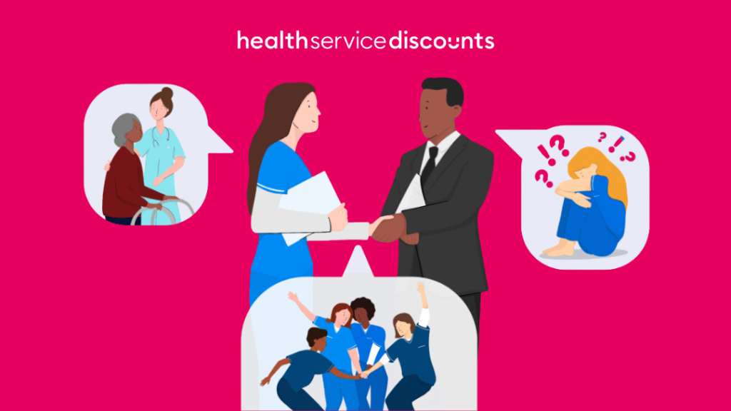 Illustrations of health workers interviewing
